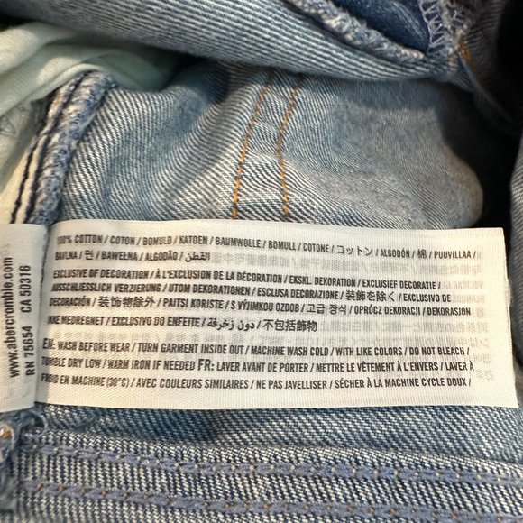 Abercrombie & Fitch Jeans Slim Straight Ankle Release Hem Boho Sz 27 #626113015 - Picture 12 of 13